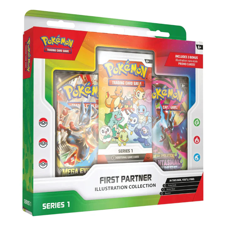 Pokemon: First Partner Illustration Collection Series 1 Case (Set Of 6)