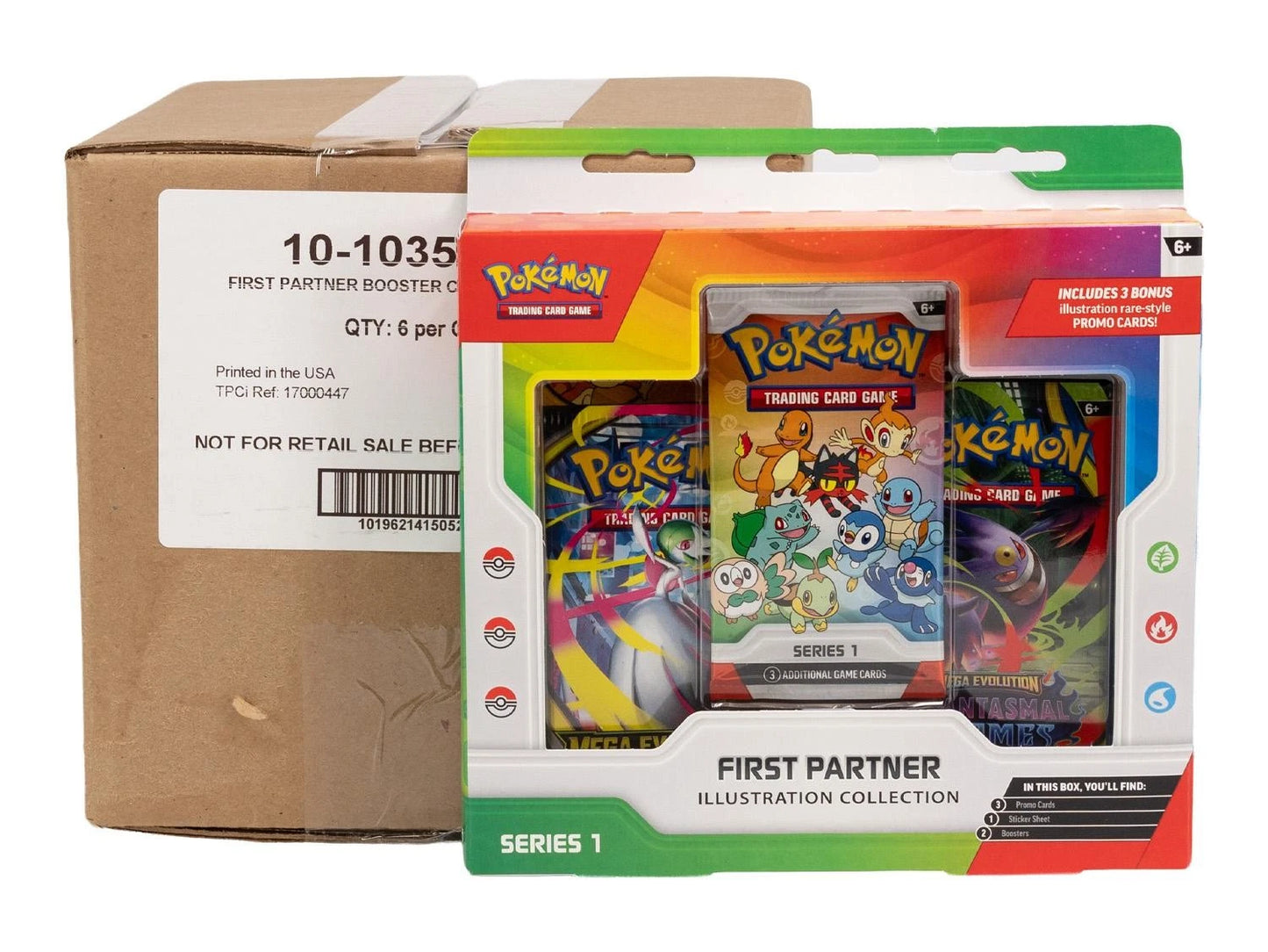 Pokemon: First Partner Illustration Collection Series 1 Case (Set Of 6)