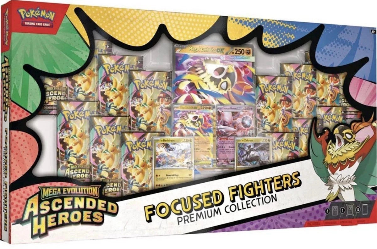 DAMAGED Pokemon: Mega Evolution - Ascended Heroes Focused Fighters Premium Collection